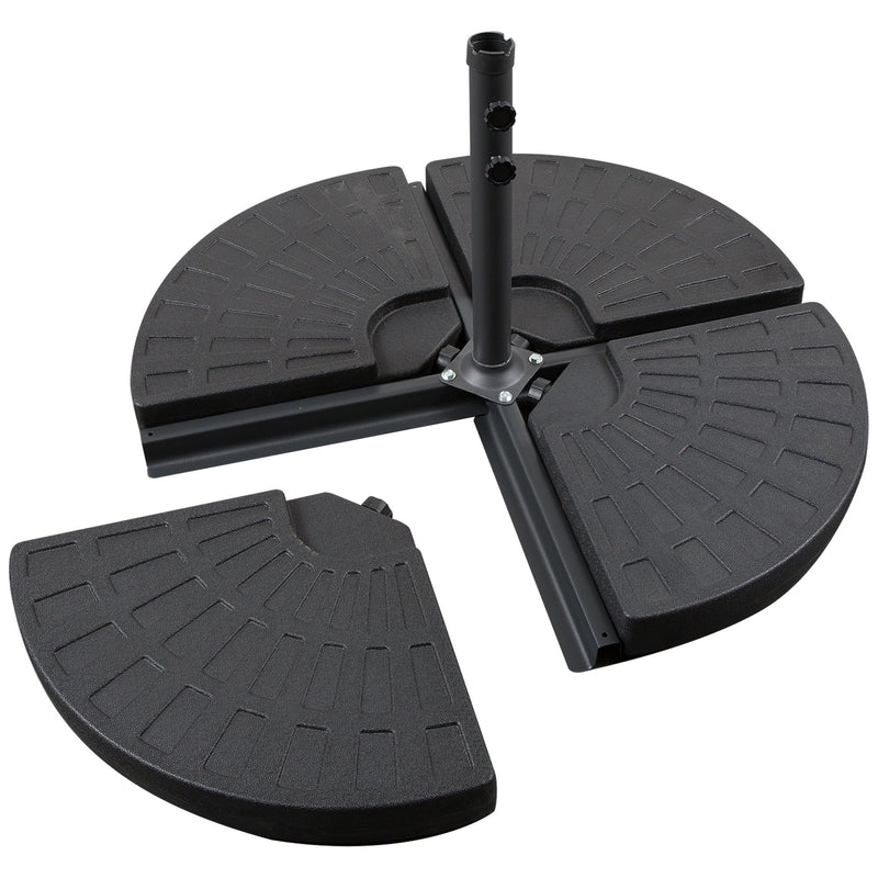 Outsunny 4 Piece Umbrella Parasol Base - Black