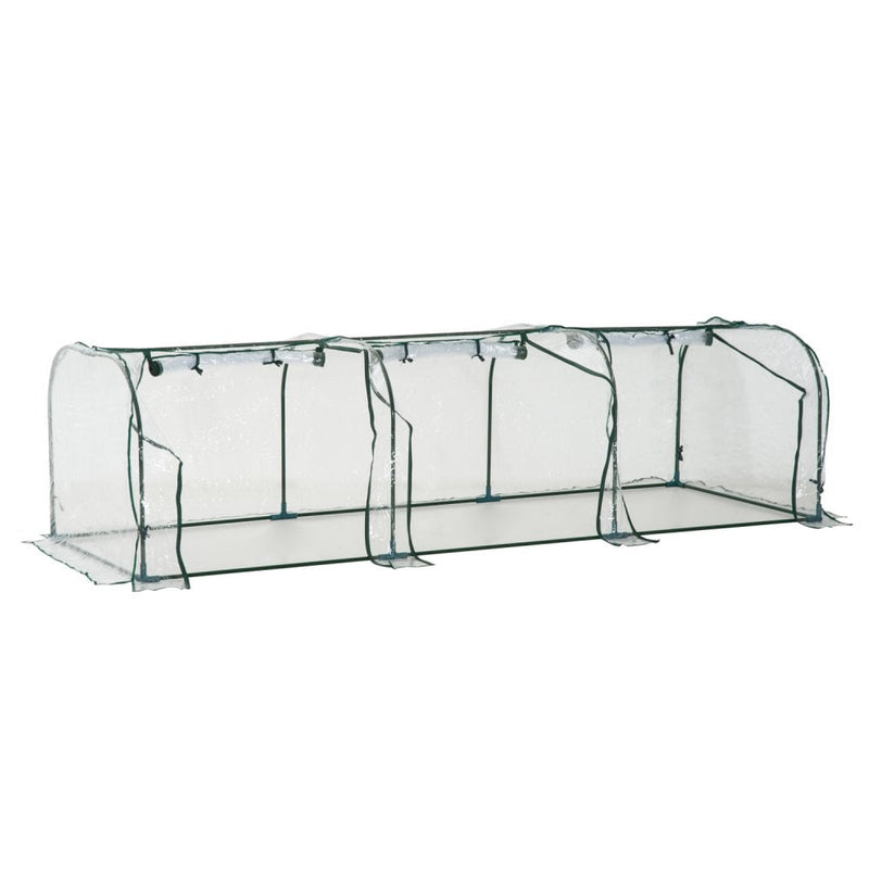Outsunny PVC Transparent Greenhouse Steel Frame