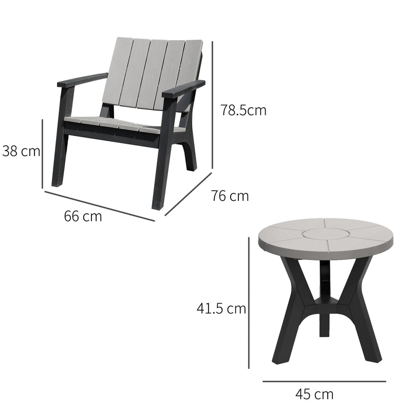 3 Piece Bistro Patio Garden Furniture Set