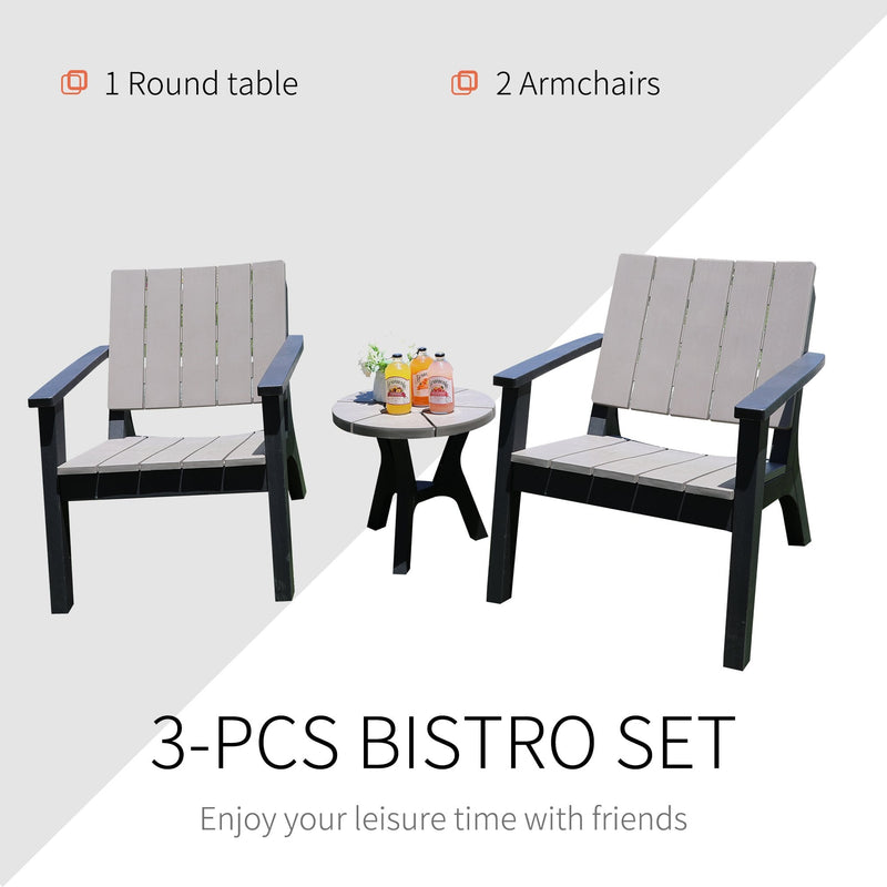 3 Piece Bistro Patio Garden Furniture Set