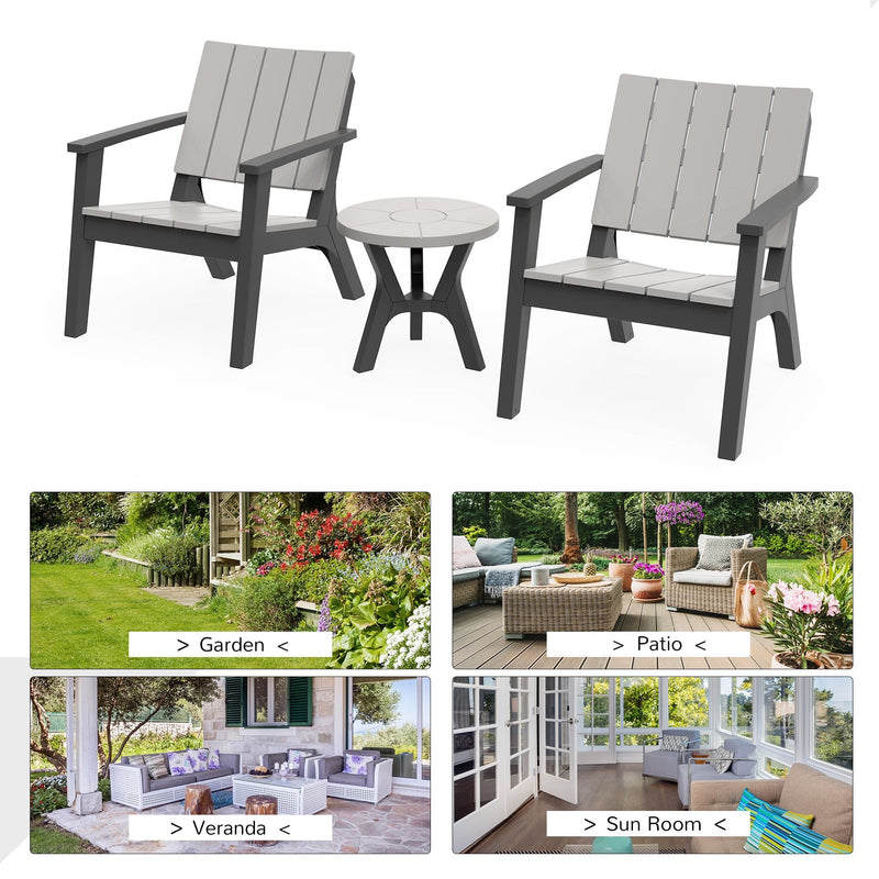 3 Piece Bistro Patio Garden Furniture Set