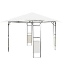 Outsunny Metal Frame Garden Gazebo Black/ Cream