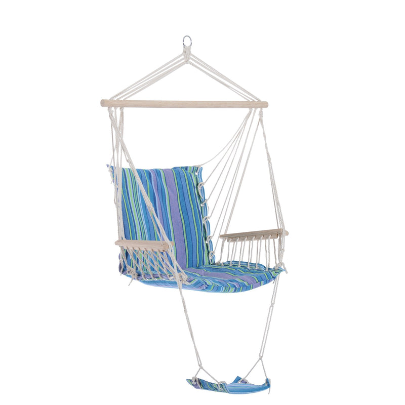 Outsunny Hanging Hammock Swing Chair - Multi Colour