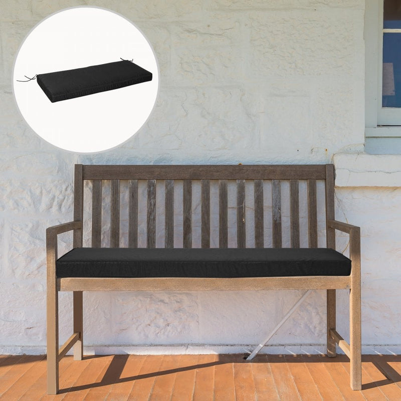 Outsunny-2 Seater Outdoor Bench Cushion Black