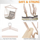 Outsunny Hanging Rope Frame Hammock Chair - Multi Colour Grey/Green