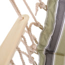 Outsunny Hanging Rope Frame Hammock Chair - Multi Colour Grey/Green