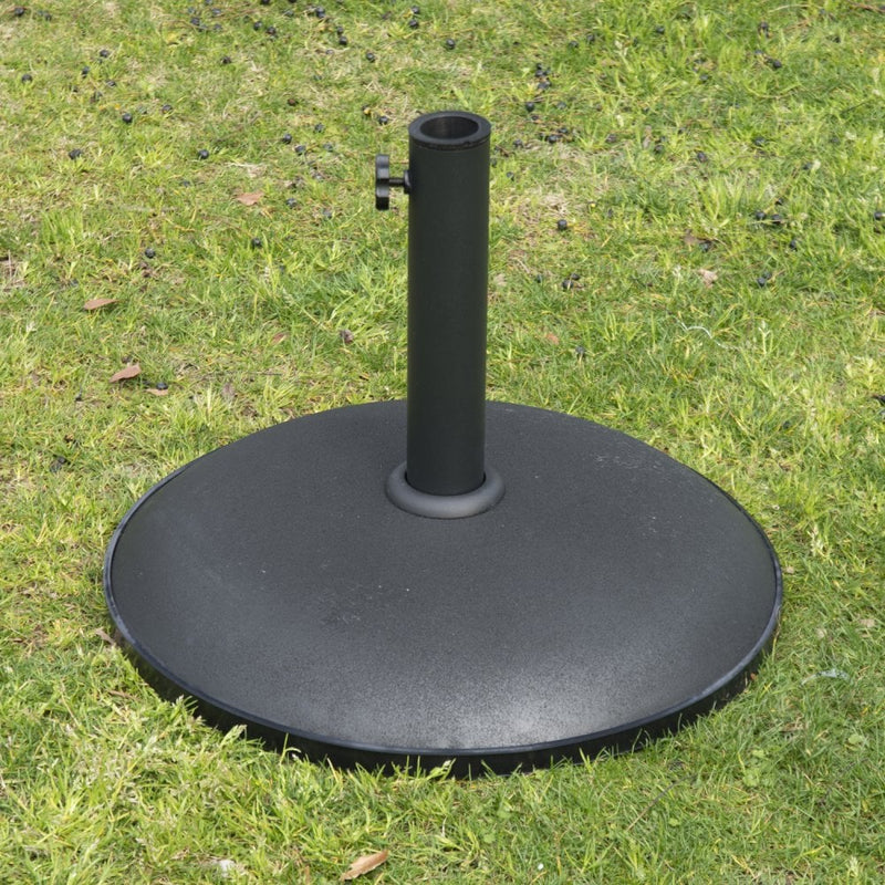 25 kg Round Umbrella Parasol Base - Black