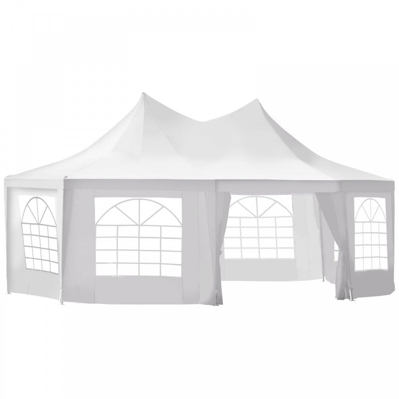 Outsunny 6.8m x 5m Octagonal Party Tent / Marquee - White