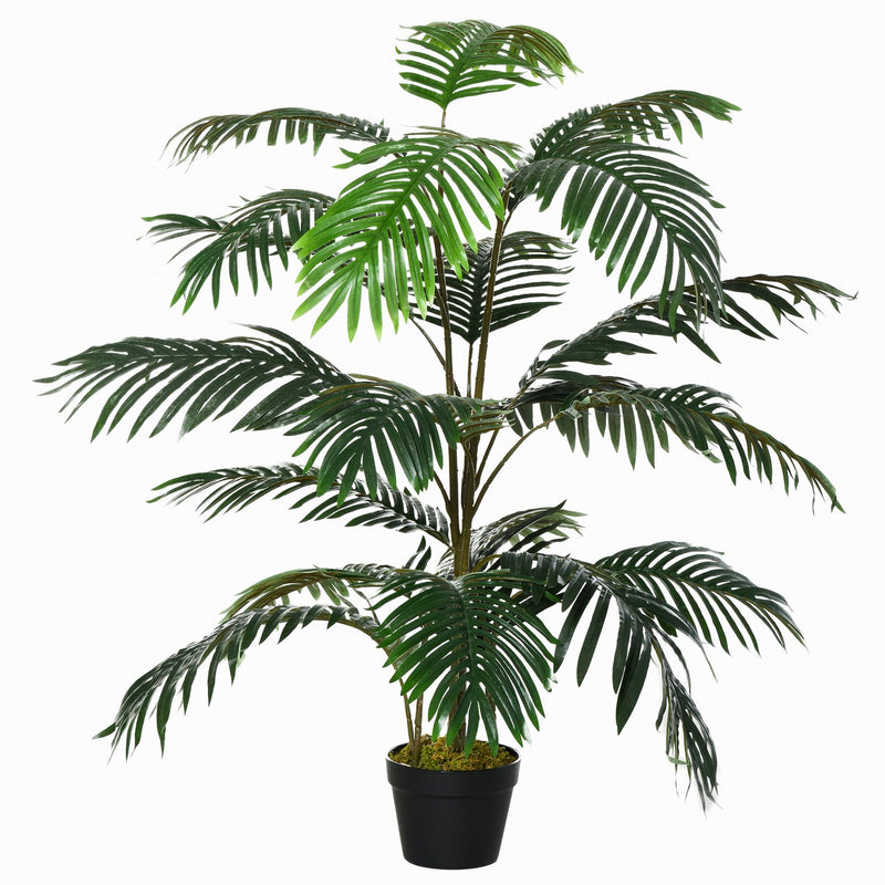 Outsunny 140 cm Artificial Palm Plant Tree with Pot
