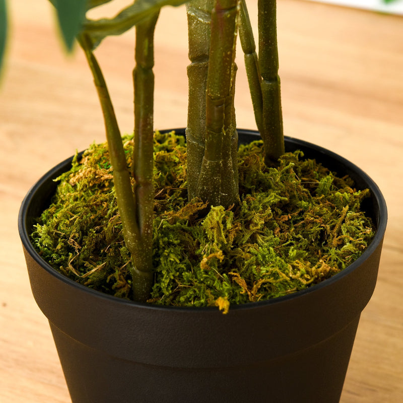 Outsunny 140 cm Artificial Palm Plant Tree with Pot