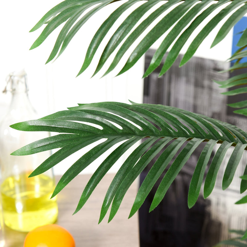 Outsunny 140 cm Artificial Palm Plant Tree with Pot