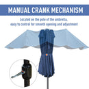 Outsunny Double Sided Umbrella Parasol with Cross Base 4.6 m  - Blue