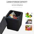 Garden Wood Effect Square Storage Table - Black