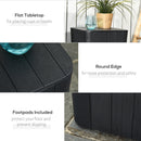 Garden Wood Effect Square Storage Table - Black