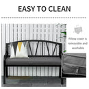 Outsunny-Water resistant Bench Cushion-Grey