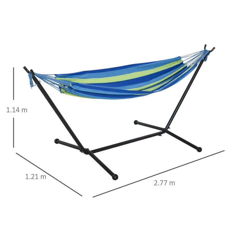 Outsunny  Hammock with Metal Stand and Carrying Bag