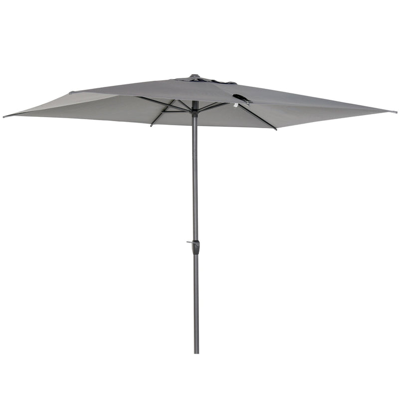 Oasis 3 x 2 m Adjustable Title Crank Garden Parasol - Grey