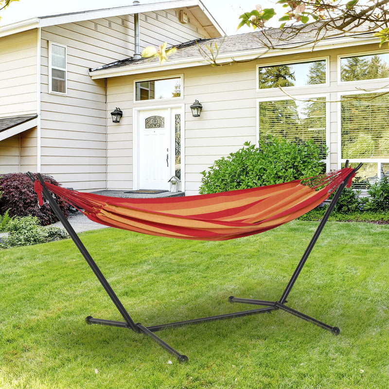 Outsunny Hammock with Metal Stand and Carrying Bag .