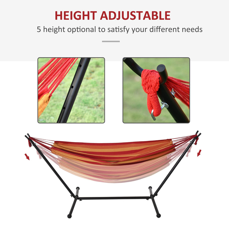 Outsunny Hammock with Metal Stand and Carrying Bag .