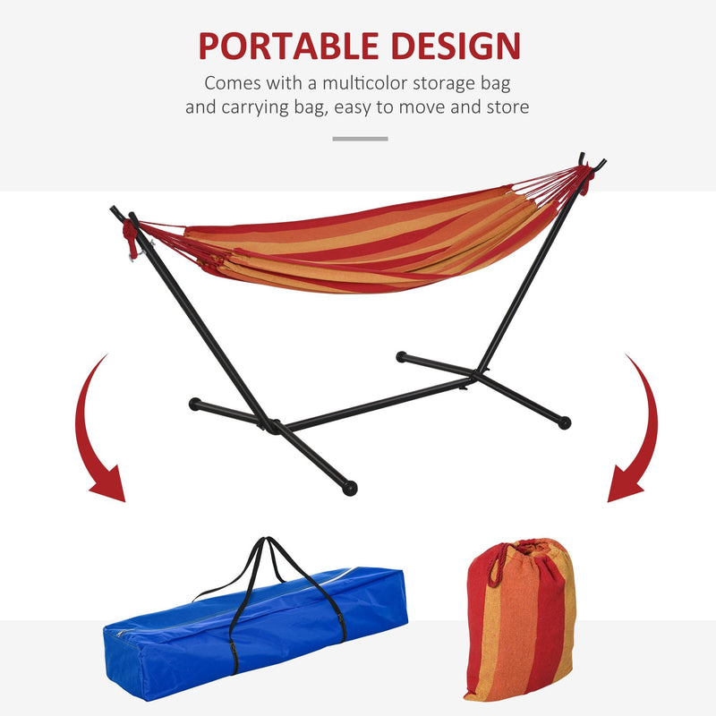 Outsunny Hammock with Metal Stand and Carrying Bag .