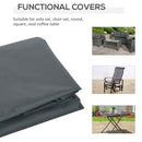 Outsunny Water Resistant Rattan Furniture Cover -  Grey