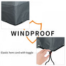 Outsunny Water Resistant Rattan Furniture Cover -  Grey