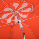 Oasis 1.9 m Beach Umbrella Parasol with Adjustable Angle and Carry Bag - Orange