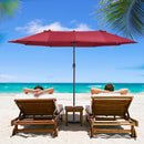 Oasis 4.6 M Double-Sided Umbrella Parasol - Wine Red