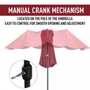 Oasis 4.6 M Double-Sided Umbrella Parasol - Wine Red