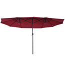 Oasis 4.6 M Double-Sided Umbrella Parasol - Wine Red