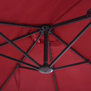 Oasis 4.6 M Double-Sided Umbrella Parasol - Wine Red