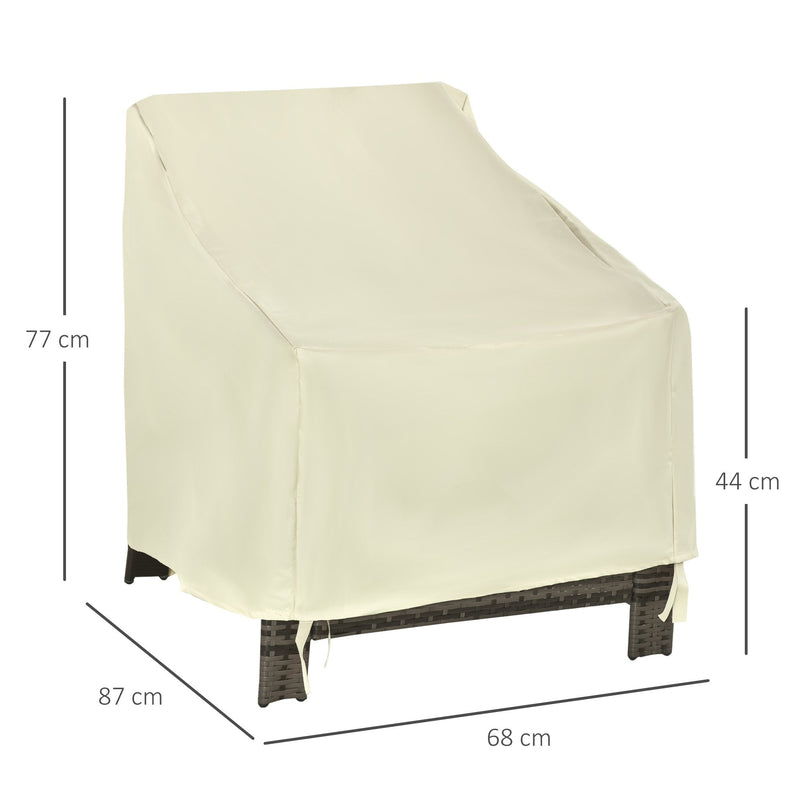 Outsunny Single Waterproof Furniture Chair Cover - Beige