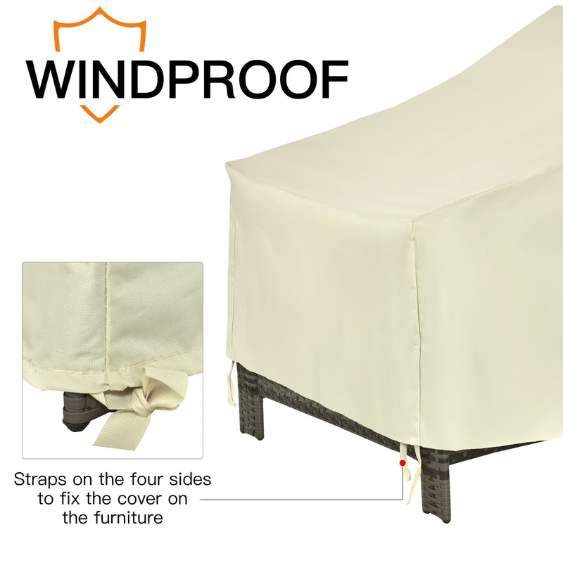 Outsunny Single Waterproof Furniture Chair Cover - Beige