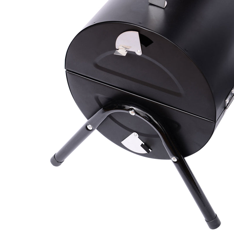 Outsunny Compact Steel Portable Charcoal BBQ Grill - Black