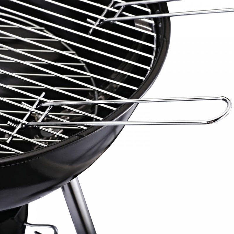 Outsunny  Portable Steel Charcoal BBQ Grill with Wheels and Lid
