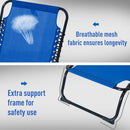 Outsunny  Sun Lounger With Pillow - Blue