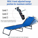 Outsunny  Sun Lounger With Pillow - Blue