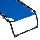Outsunny  Sun Lounger With Pillow - Blue
