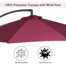 Outsunny  UV and Water Resistant Hanging Garden Parasol 3m  - Red