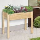 Outsunny Fir Wood Raised Rectangular Plant Stand 86 L X 46 W X 76 H Cm