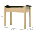 Outsunny Fir Wood Raised Rectangular Plant Stand 86 L X 46 W X 76 H Cm