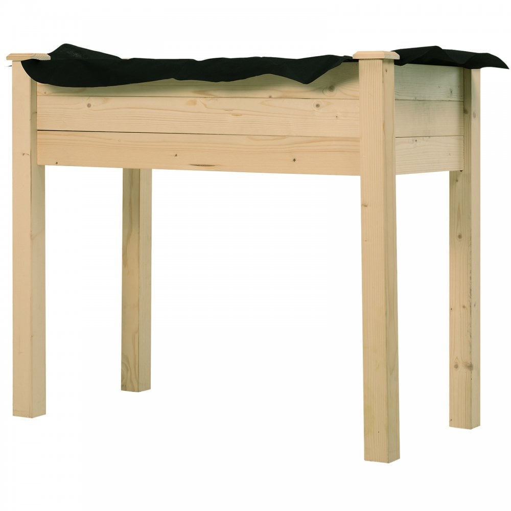 Outsunny Fir Wood Raised Rectangular Plant Stand 86 L X 46 W X 76 H Cm