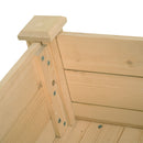 Outsunny Fir Wood Raised Rectangular Plant Stand 86 L X 46 W X 76 H Cm
