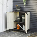 Double Door Garden Shed Cabinet - Beige