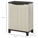 Double Door Garden Shed Cabinet - Beige