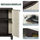 Double Door Garden Shed Cabinet - Beige