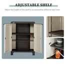 Double Door Garden Shed Cabinet - Beige