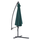 Oasis 3 m Garden Banana Hanging Parasol Umbrella - Green