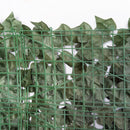 Outsunny Artificial Leaf Trellis - Dark Green 2.4m x 1m