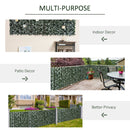 Outsunny Artificial Leaf Trellis - Dark Green 2.4m x 1m
